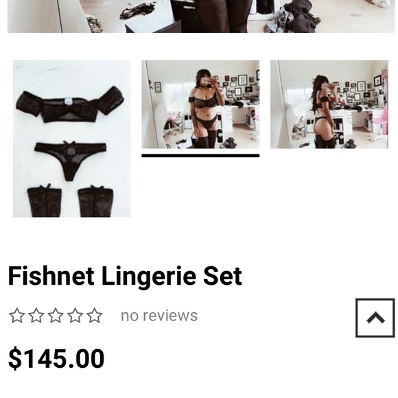 Alexandrea Anissa Black fishnet lingerie set. - Picture 5 of 5